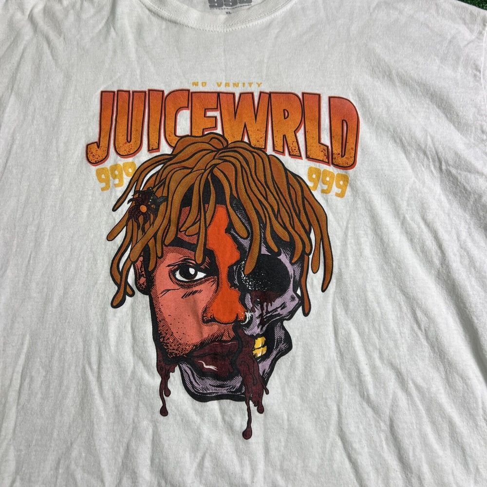 Juice Wrld No Vanity White Graphic T-Shirt Size Size XL Short‎ Sleeve